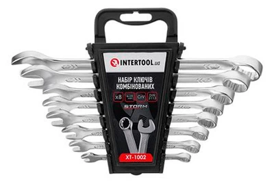 Набір рожково-накидних ключів Intertool 8 шт. (6-19 мм) Pro (XT-1002)