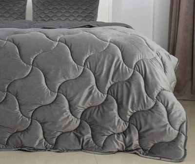 Ковдра ТЕП. Velour темно-сіре зимове-150х210
