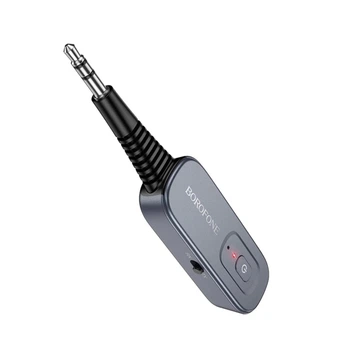 Ресивер Bluetooth BOROFONE BC51 Clear way AUX BT audio receiver/transmitter, BT5.4, 140mAh, 6h, Metal Grey