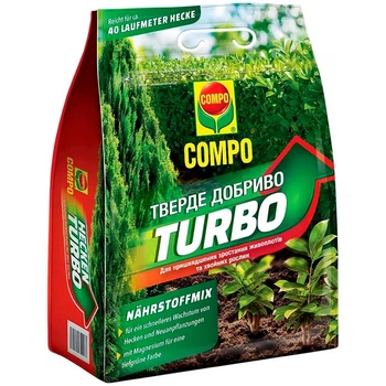 Комплексне мінеральне добре TURBO д/ живоплотів і хвойних рослин 4 кг Компо ,2466