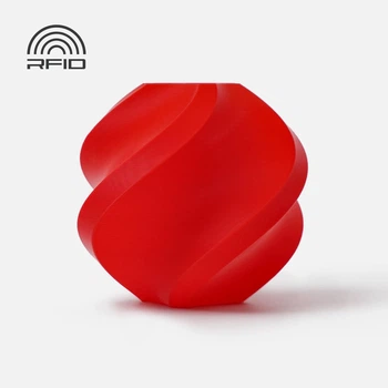 PLA-пластик Филамент Bambu Lab PLA Basic Red (10200) Красный для 3D-принтера - 1Кг, 1.75mm с Катушкай / Filament With Spool / с RFID чипом Меткой (NFC)