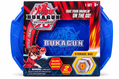 Кейс-бокс для зберігання та перенесення бакуганів BAKUGAN, у комплекті 3 бакугани, синій.