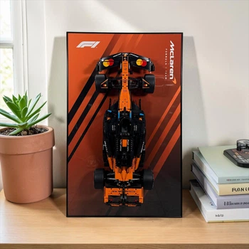 Арт Тримач Рамка 80x50 см. на Стіну для Конструктора Technic McLaren MCL39 F1 (42228) Болід Формула Макларен Сезон 2025 - Type-E