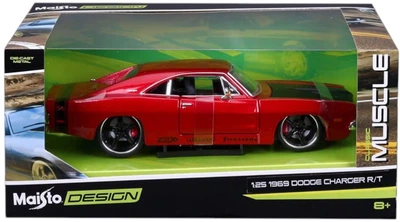 Metalowy model samochodu Dodge Charger R/T 1969 1:25 Czerwony MST32537 (090159325376)