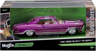 Metalowy model samochodu Maisto Buick Riviera Lowriders 1965 1:24 Fioletowy MST32551 (090159325512)