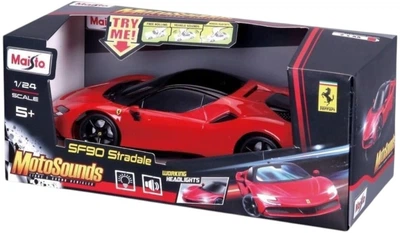 Model samochodu Maisto Ferrari SF90 Stradale 1:24 światło i dzwięk Czerwony MST81732 (090159817321)