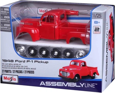 Model do składania Maisto Ford F-1 1948 1:25 Czerwony MST39935 (090159070153)