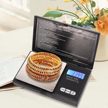 Ювелірні електронні ваги Domotec MS-2020B 1000 г 0.1 г, цифрові ваги з LCD підсвіткою, портативні ваги для золота, срібла, монет та спецій