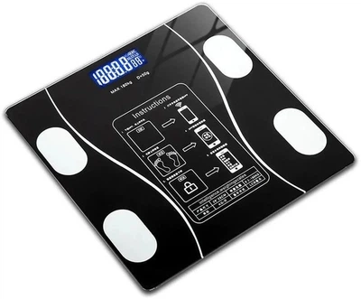 Розумні підлогові ваги з Bluetooth до 180 кг, аналіз складу тіла, BMI, жир, м'язова маса, вода, смарт ваги з додатком для Android iOS, діагностичні ваги для контролю здоров'я