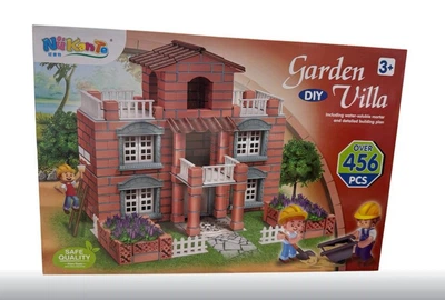 Конструктор NKT 316 “Garden Villa”, 456 елементів, цегла+цементна суміш, в коробці