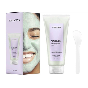 Охолоджувальна маска для обличчя Hollyskin Artichoke Skin Perfecting Mask з екстрактом артишоку та центели, 250 г