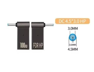 Перехідник адаптер USB Type-C - 4.5*3.0 mm для HP, PD тригер 100 W