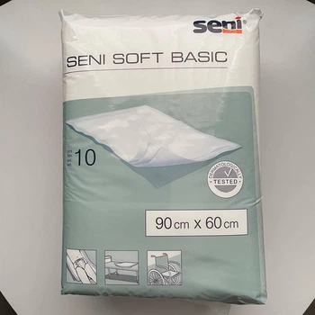 Пеленки гигиенические универсальные Seni Soft Basic 90см*60см, 10 шт.