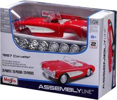 Модель для сборки Maisto Chevrolet Corvette 1957 1:24 Красный MST39275 (090159392750)