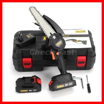 Мини пила аккумуляторная DeWalt DCM140N 24V 5AH, цепная пила для веток