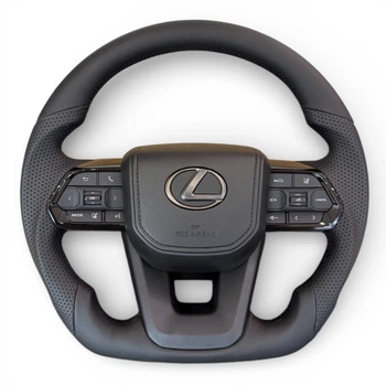 Анатомический руль для Lexus LX470, GX470. Кожа. Бронзовый логотип. В сборе.