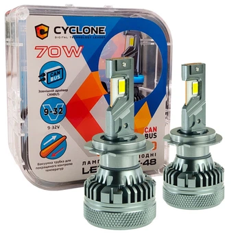 Світлодіодна LED лампа Cyclone Type 48 H7 5500K 18000LM 2 шт комплект