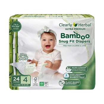 Детские подгузники Clearly Herbal Bamboo размер 4 (7-12 кг) 24 шт