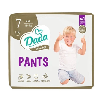 Детские подгузники-трусики Dada Extra Soft Pants размер 7 ХXL (18+ кг) 24 шт