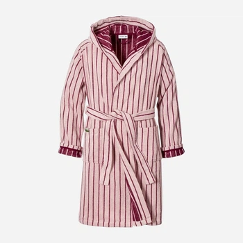 Халат жіночий махровий теплий з капюшоном Lacoste 916172536 S-M Рожевий (1159821088)