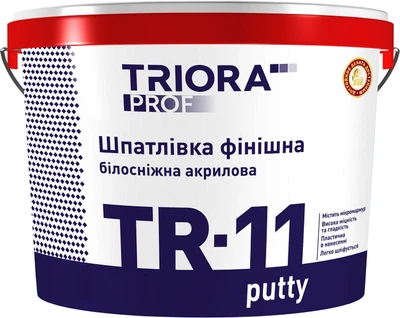 Шпаклівка фінішна TRIORA TR-11 putty 16 кг Білосніжна (4823048018204)