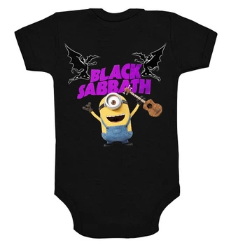 Дитячий боді Міньйон Black Sabbath goodreclama 80 Чорний