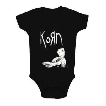 Детское боди Korn и их талисман, тряпичная кукла PG11141-b goodreclama 86 Чорний