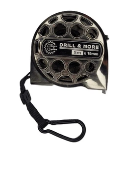 Рулетка Drill & More 5 м 19 мм нержавеющая сталь печатная