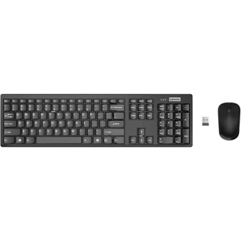 Комплект беспроводной клавиатура и мышь Lenovo 100 Wireless Combo 106 клавиш 1600 dpi 2.4 GHz Black (GX31Q28916)
