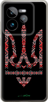 Чохол на Realme GT 7 Pro Герб - вишиванка на чорному тлі "1196u-3893-70447"