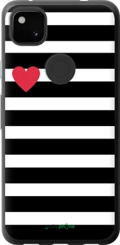 Чехол на Google Pixel 4A Черно-белые полосы "4461u-1935-70447"