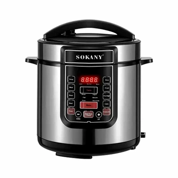 Электрическая мультиварка 1000 Вт 7л антипригарное покрытие для дома Sokany SK-07053 серебристый