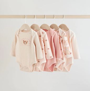 Боди детские No Brand 74-80 см 5 шт Розовый (2827136049)