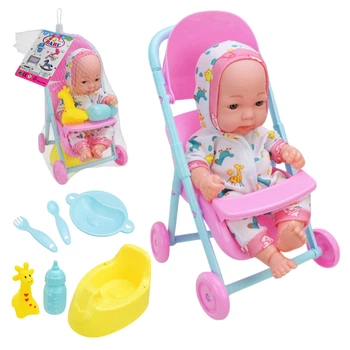 Игрушка Пупс 23см с коляской и аксессуарами, LD9402D-C1