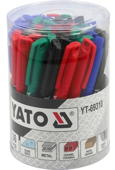 Markery techniczne Yato YT-69310 opakowanie 36 szt  Czarne Zielone Niebieskie Czerwone (5906083123993)