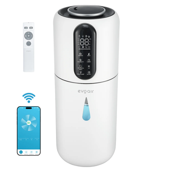 Розумний зволожувач повітря Evoair STEAMIX3800, Wi-Fi, резервуар 3,8 л, продуктивність зволоження 300 мл/год, датчик вологості, автоматичний режим, УФ-лампа, ароматерапія