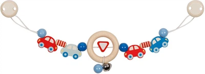 Ланцюжок для дитячого візочка Goki дерев’яний з кліпсами 5220415 (4013594651974)