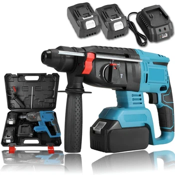 Аккумуляторная дрель-перфоратор 12396/МК Hammer Drill 48V с 2 аккумуляторами в кейсе