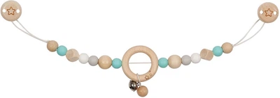 Ланцюжок для дитячого візочка Goki дерев’яний з кліпсами 5220437 (4013594652483)