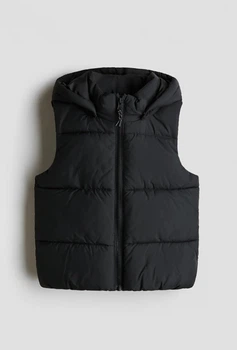Дитячий стьобаний дутий жилет для хлопчика H&M 134-140 см Чорний (26031003E)