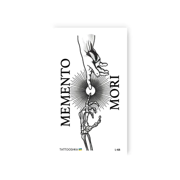 Тату временное Memento Mori Tattooshka L-68 Черный shop (4825800010433)