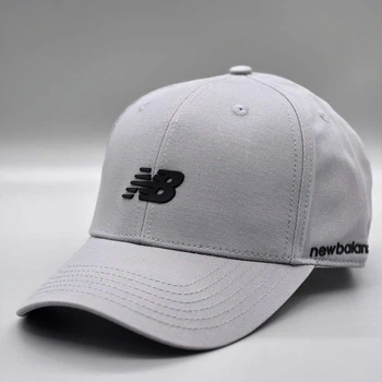 Кепка бейсболка NB New Balance чоловіча жіноча унісекс світло сірий