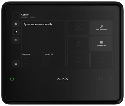 Интеллектуальный пожарный централь Ajax EN54 Fire Hub black, gsm, ethernet, jeweller, EN54, беспроводной, черный. (650788)