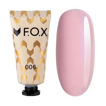 Полигель для маникюра FOX Poly gel Nano №006 Розовый с мелким шимером 15 мл