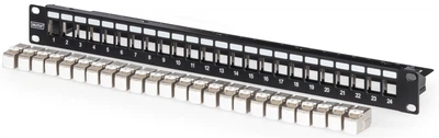Патч-панель DIGITUS CАТ 6А STP, 19", 1U, 24 порти, модульна (650412)