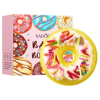 Бомбочка для ванни з сіллю у формі пончика Doughnuts Sadoer, 100г (04 Жовта)