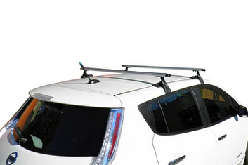 Багажник на гладкую крышу Nissan Leaf аэродинамический Kenguru Camel Aero