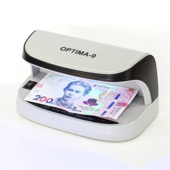 Детектор валют ультрафиолетовый Optima-9A, питание от аккумулятора, на светодиодах