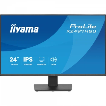 IIYAMA 23.8" 16:9 ips рк монітор, 1920х1080, 4 мс (GtG), 120 Гц, 350 кд/м2, Adaptive Sync, 1xHDMI 1.4/1xDP x2497hsu-b1