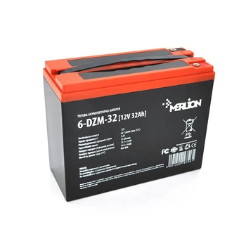 Тягова акумуляторна батарея AGM MERLION 6-DZM-32, 12V 32Ah M5 (218x95x175мм), 9,5 кг. Q2 (UG-16726)